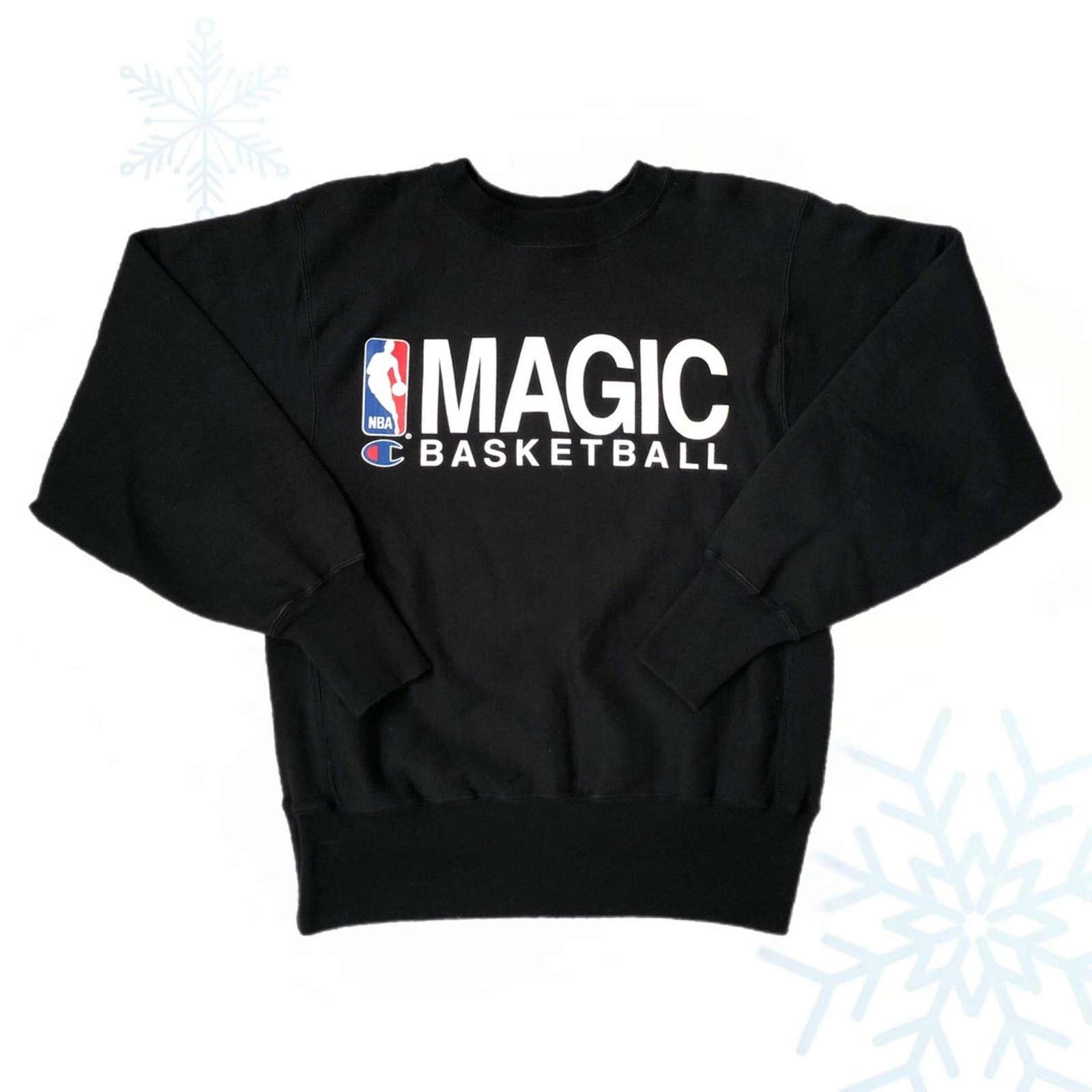 Vintage 90s NBA Orlando Magic Champion Reverse Weave Crewneck Sweatshirt Black
