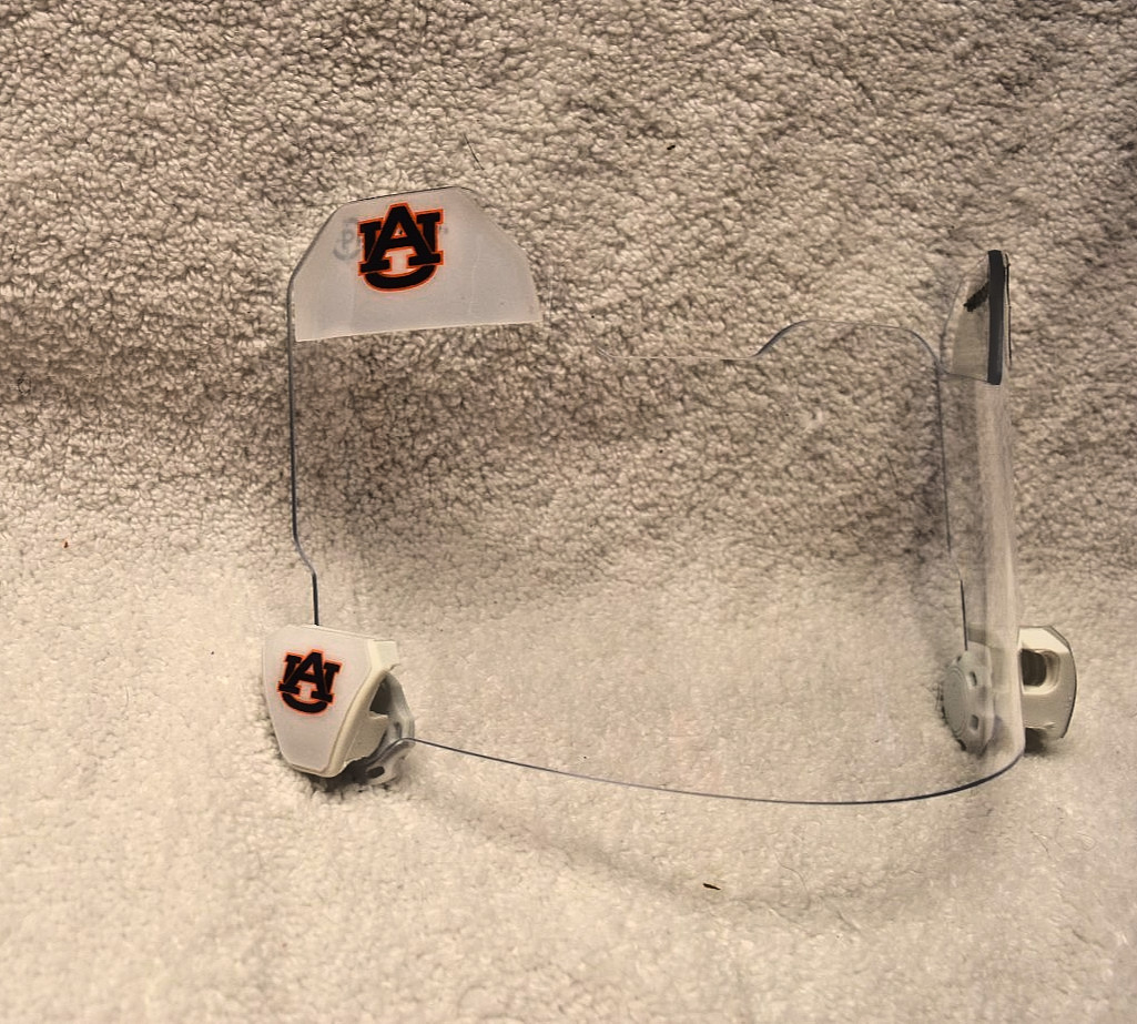 AUBURN TIGERS AUTHENTIC CHROME UNDER ARMOR FOOTBALL HELMET VISOR/EYE SHIELD