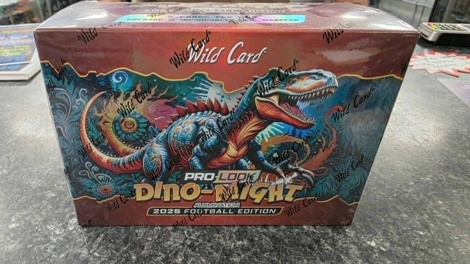 FACTORY SEALED 2025 WILD CARD DINO-MIGHT PRO LOOK FOOTBALL HOBBY BOX 2 AUTOS