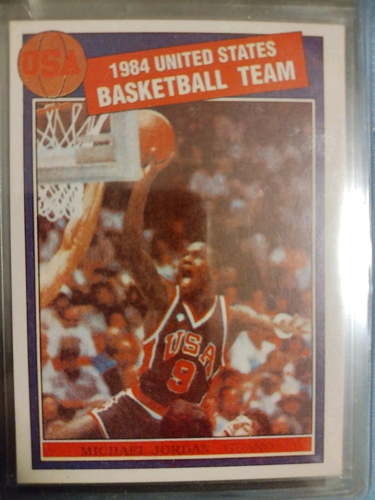 1984 Michael Jordan USA Olympic Team Pink Back Rookie Card RARE Bulls