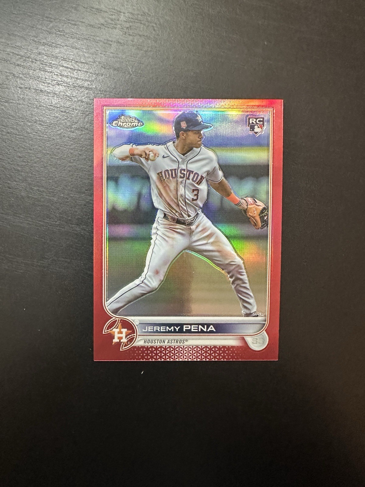 2022 Topps Chrome Update Jeremy Pena #USC136 Red Refractor /25 Rookie RC Astros