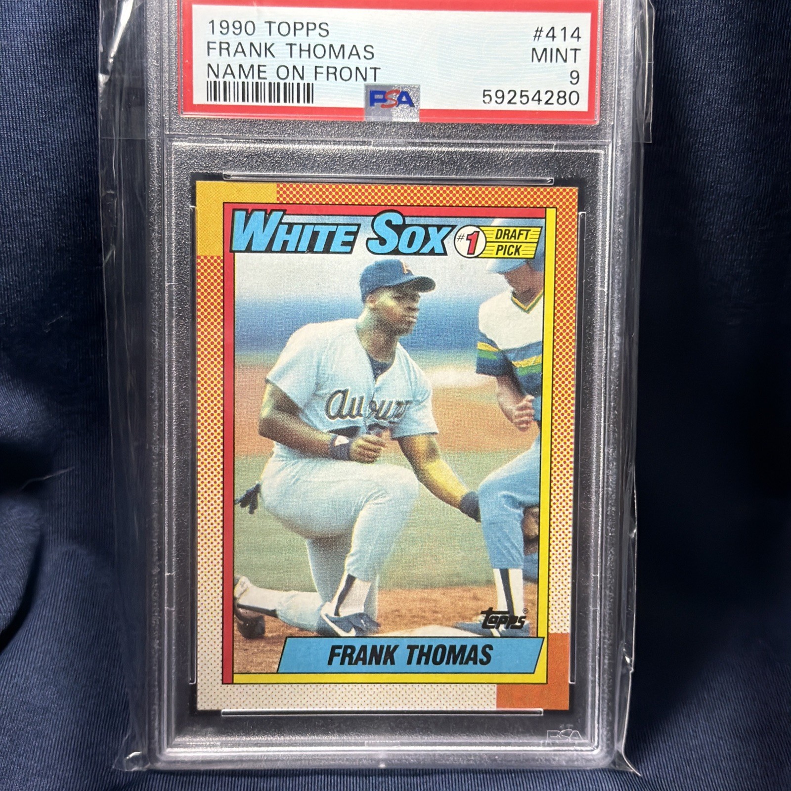1990 Topps – Frank Thomas #414 PSA 9 MINT (RC) White Sox HOF Rookie