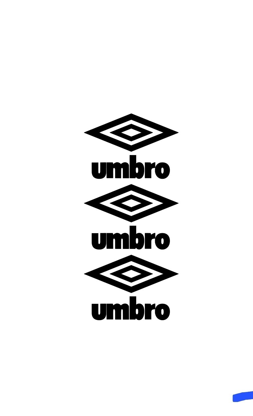 3 Umbro Logo Iron On Decal / FREE SHIPPING in the US DIY