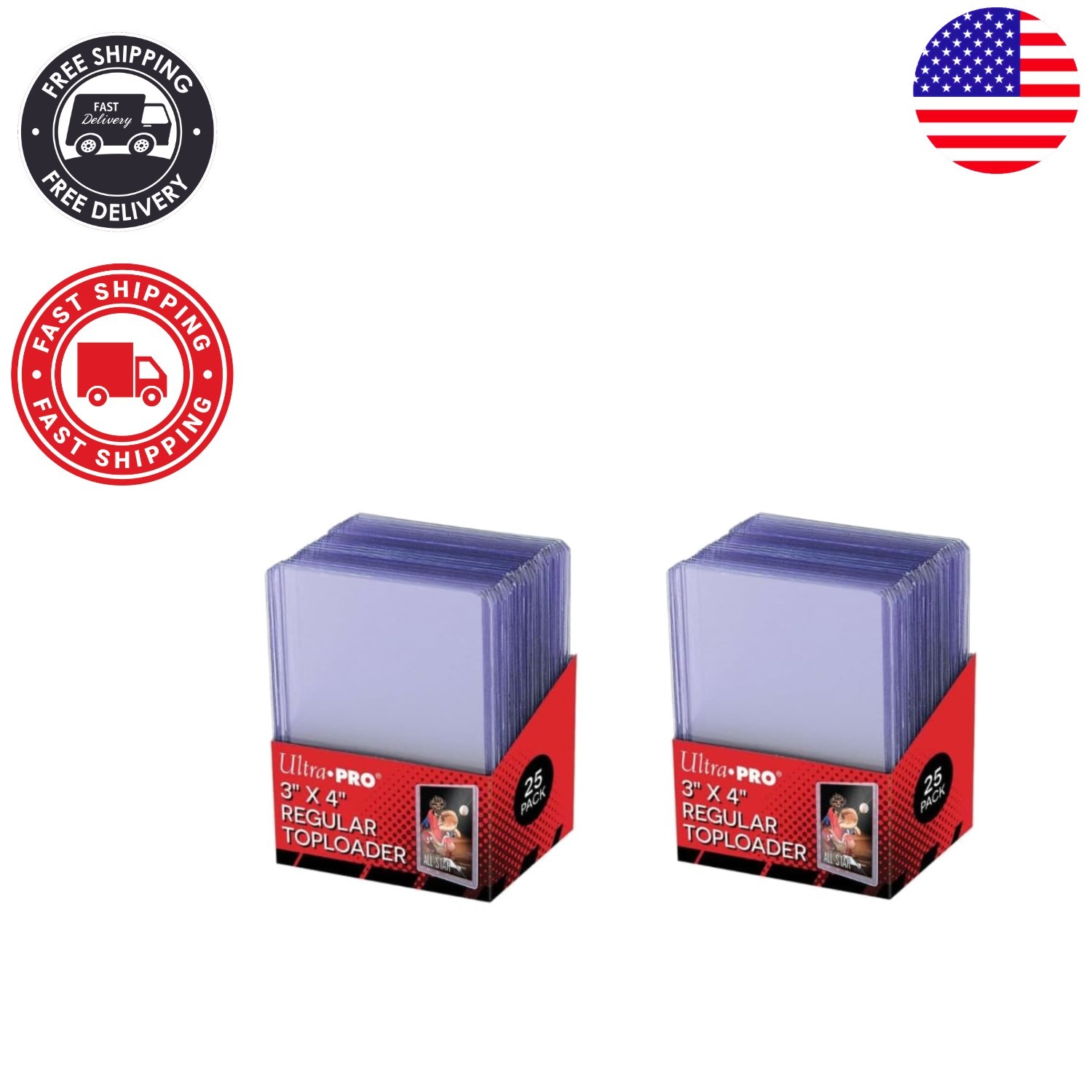 Clear Toploader Card Protectors – 2 Packs of 25 for Card Preservation