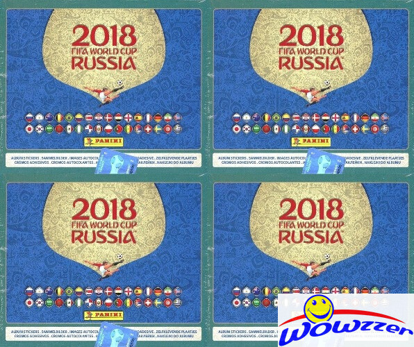 (4) 2018 Panini World Cup MASSIVE 104 Pack Box-2,080 Stickers! MBAPPE RC YR!