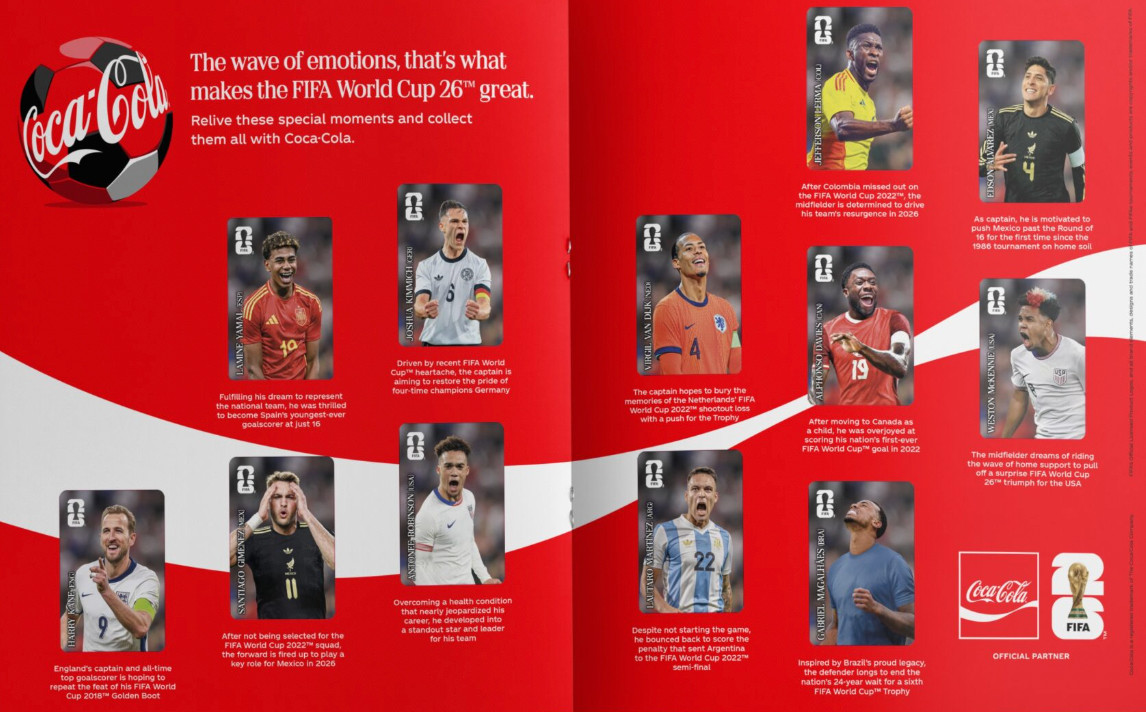 FIFA PANINI Coca Cola WORLD CUP 2026 Football Futbol Sticker CHOOSE GER – URU