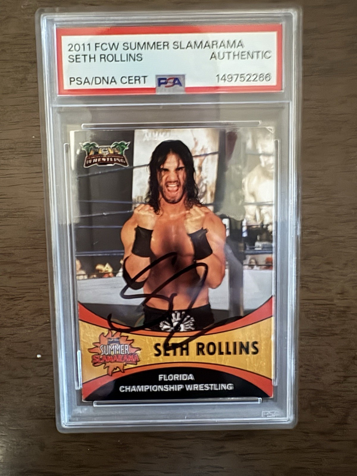 SETH ROLLINS AUTO PSA/DNA 2011 FCW WWE Summer Slamarama Rookie Card Debut SP RC