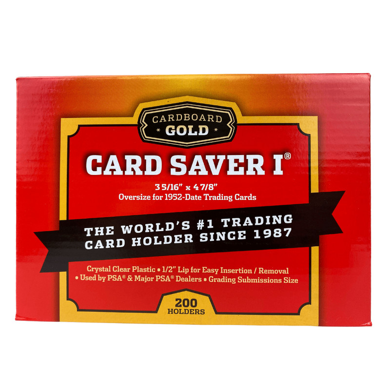 1 SEALED BOX (200) CARD SAVER 1 SEMI RIGID CARD HOLDERS