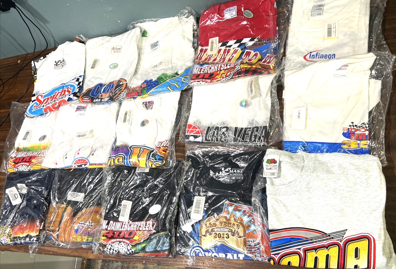 (5-Pack) Vintage NASCAR Shirts Various Styles Size Large (Random Pulls)