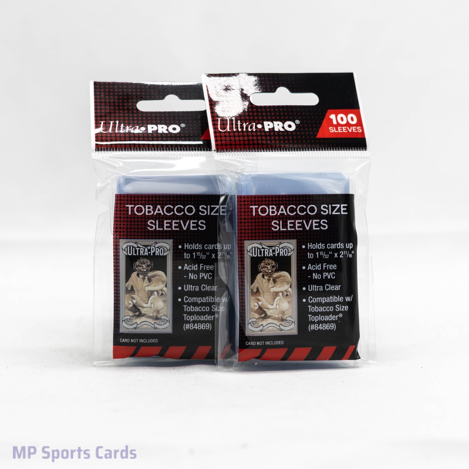 (2) Ultra Pro Tobacco Size Soft Sleeves 100ct Ultra Clear Free Shipping!