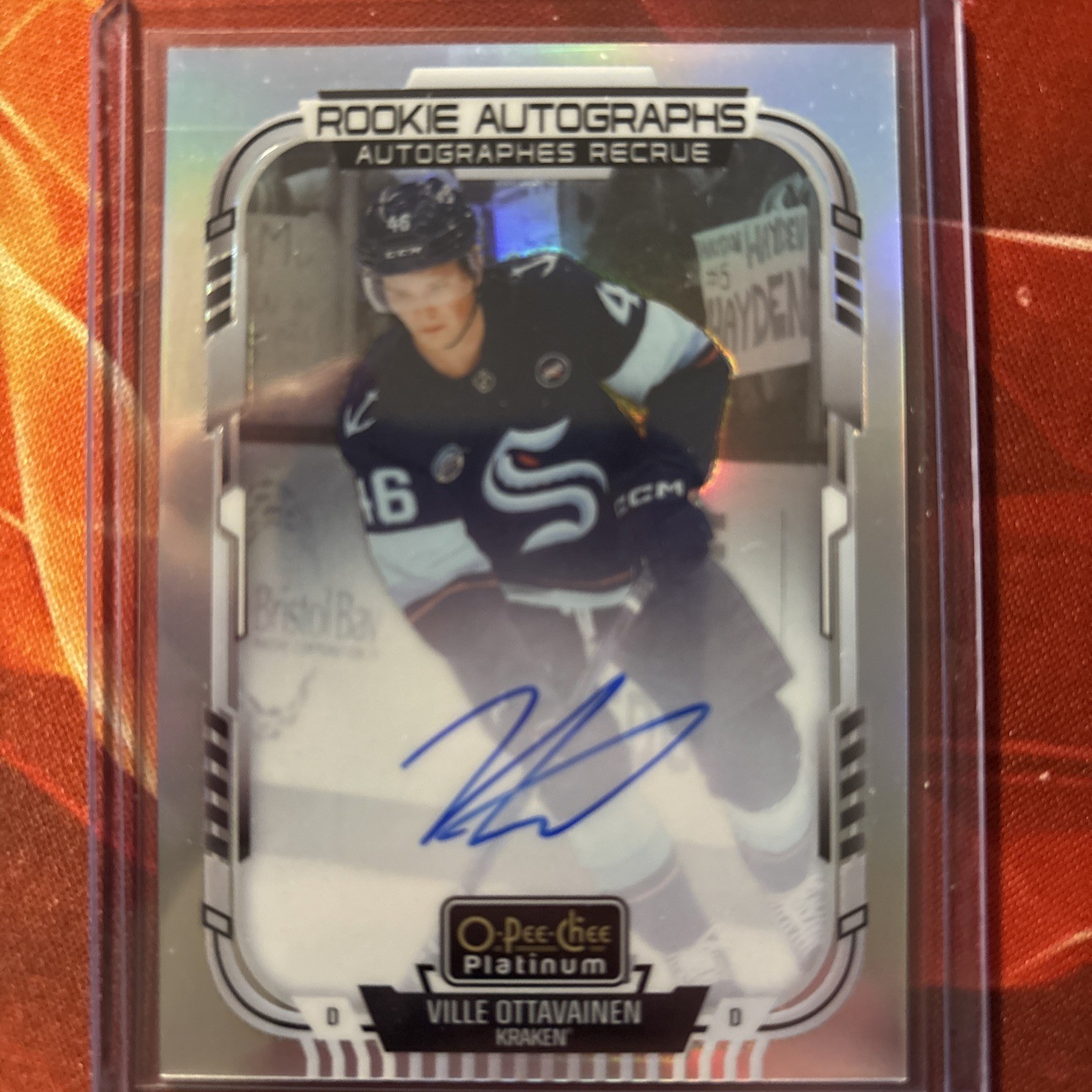 2025-26 O-Pee-Chee Platinum – Rookie Autographs Ville Ottavainen #R-VO (AU, RC)