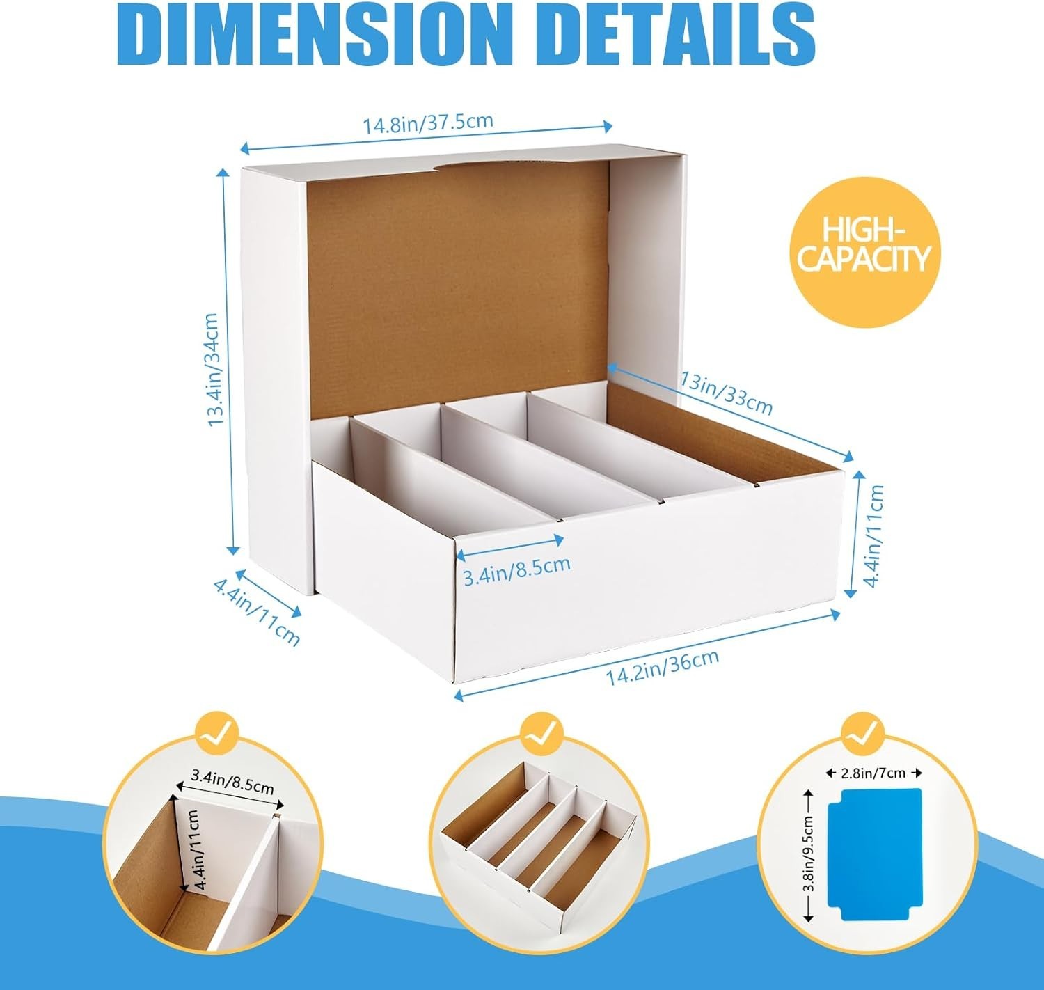 Large Capacity Cardboard Card Boxes