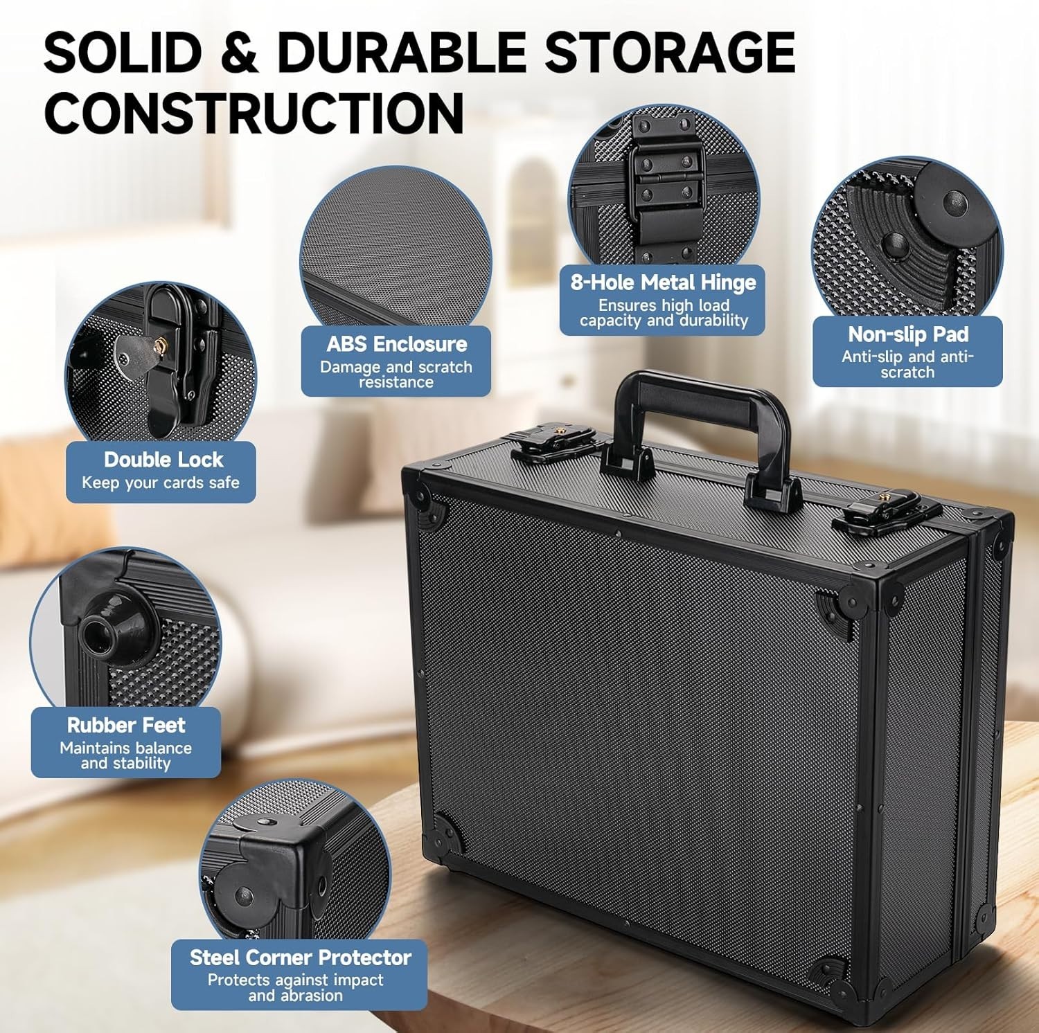 Large Capacity Trading Card Storage Box – Fits 600+ Cards