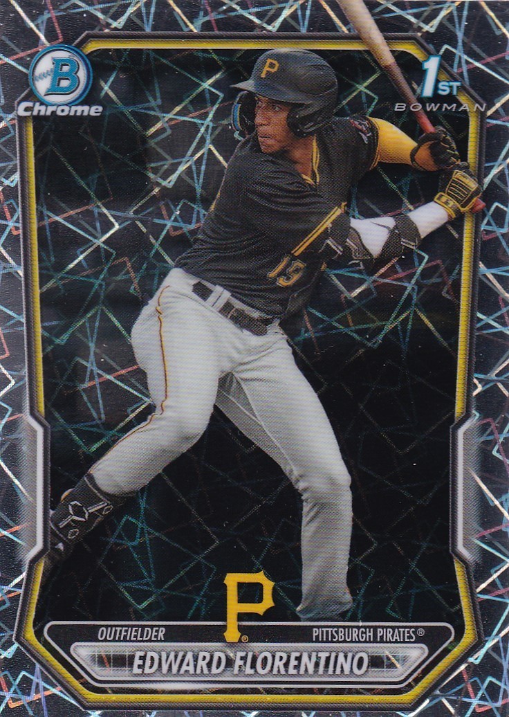 EDWARD FLORENTINO BOWMAN CHROME PROSPECTS 1ST LASER REFRACTOR RC PIRATES 82 2026