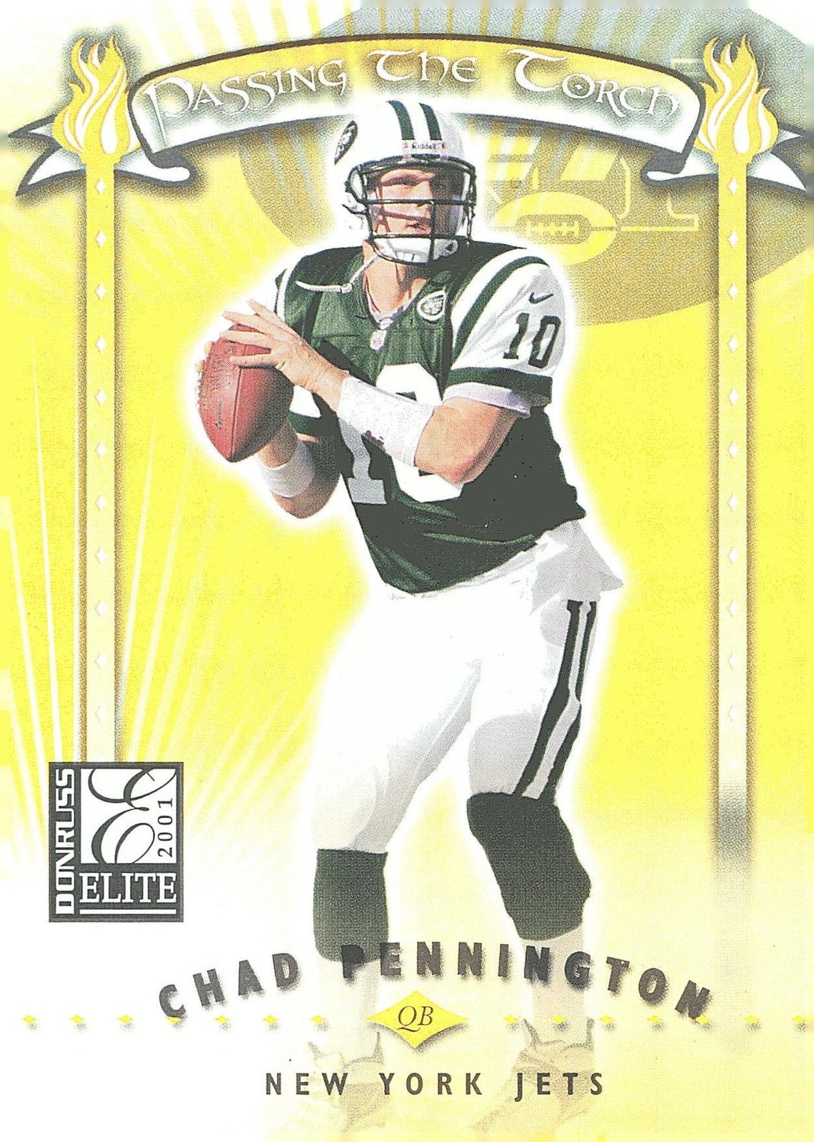 2001 Donruss Elite #PT-16 Chad Pennington Passing the Torch #/1000