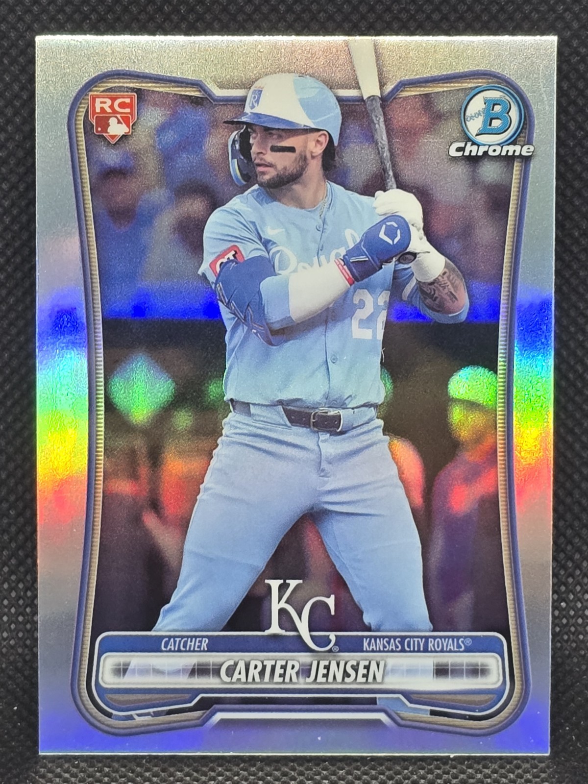 2026 Bowman Chrome Carter Jensen Red Rookie Redemption – SP Kansas City Royals