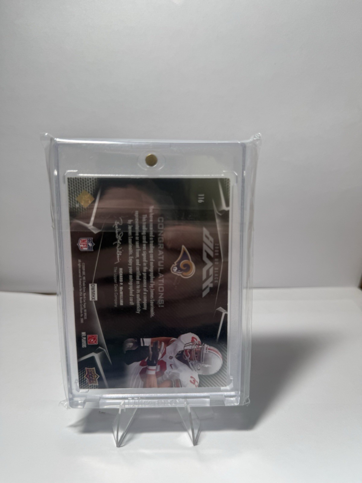 2009 Upper Deck Black James Laurinaitis ￼ Luxurious Rookie Signature /399￼