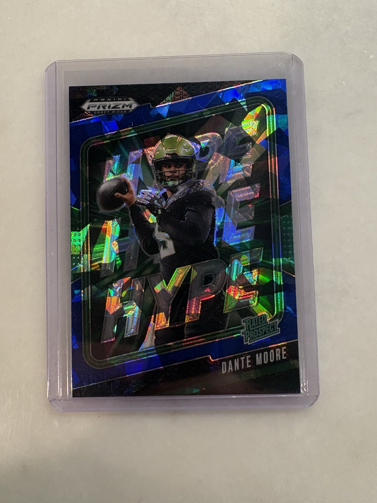 2025 Panini Prizm Draft Picks DANTE MOORE Oregon Ducks Hype Blue Ice /149