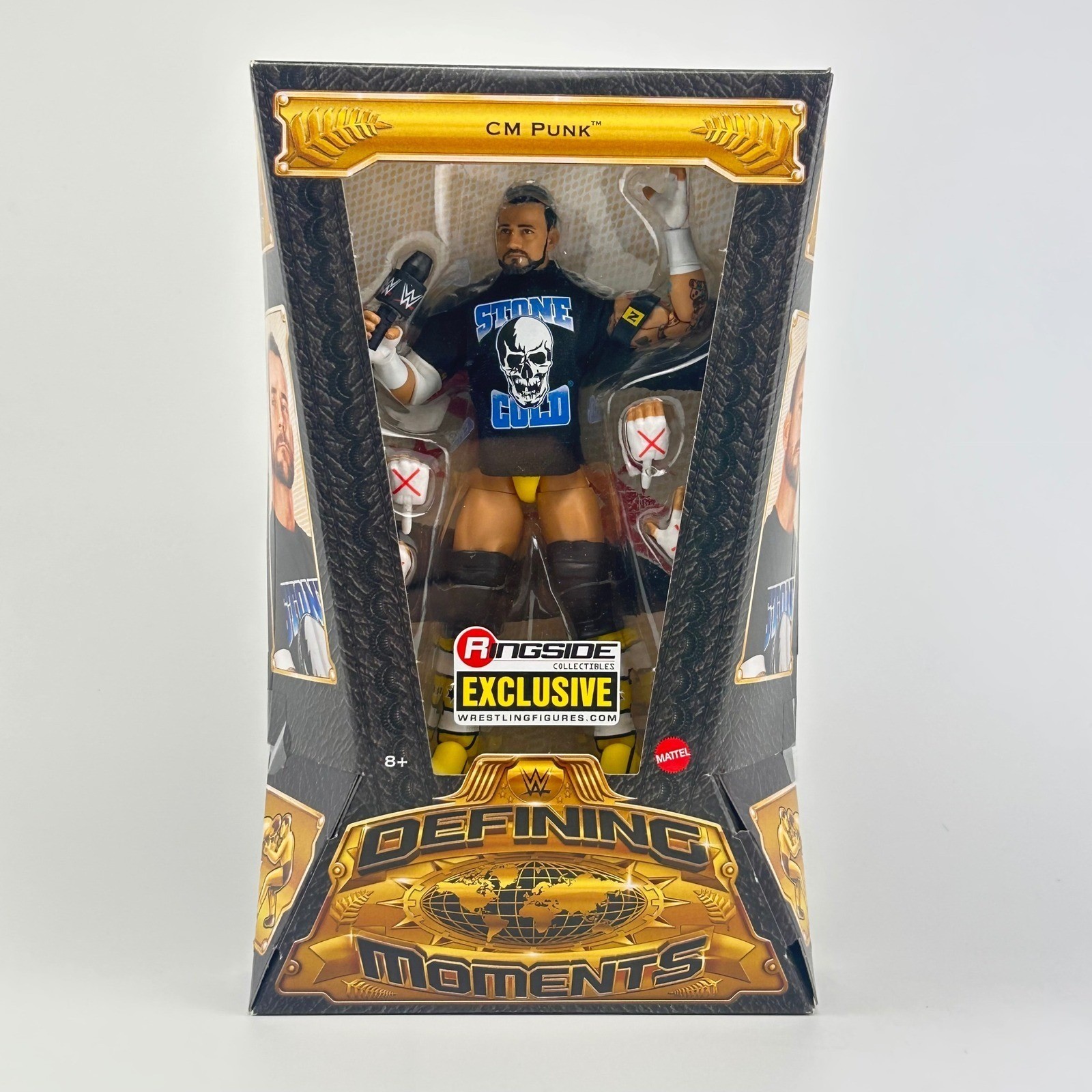 WWE Defining Moments CM Punk Action Figure Mattel RingSide Exclusive Pipe Bomb