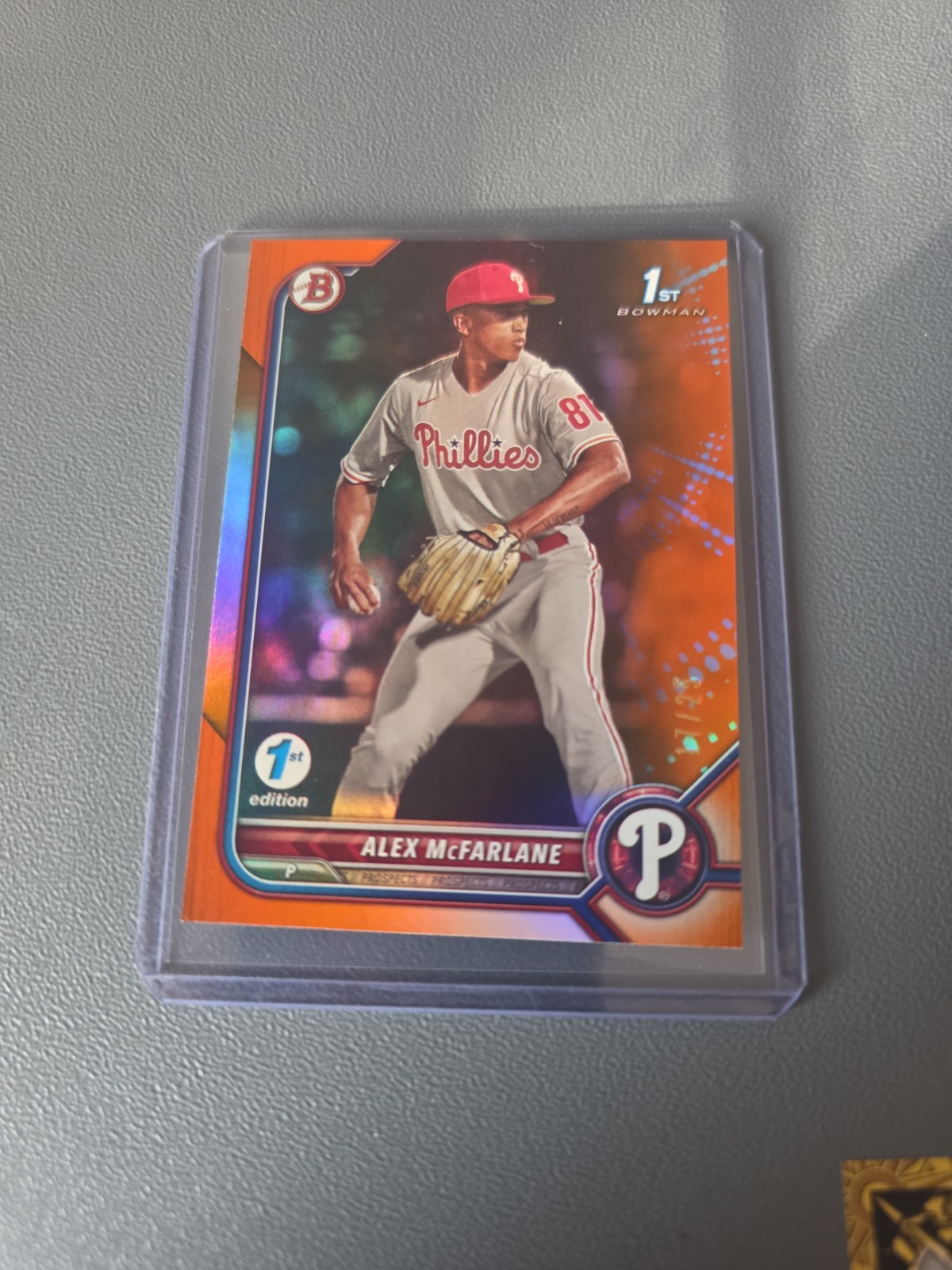2022 Bowman Draft 1st Edition – Alex McFarlane #BD-117 Orange Foil /25 (RC)