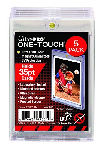 5 Pack Magnetic Card Holder 35PT Trading Card Holder Hard Acrylic Card Protector