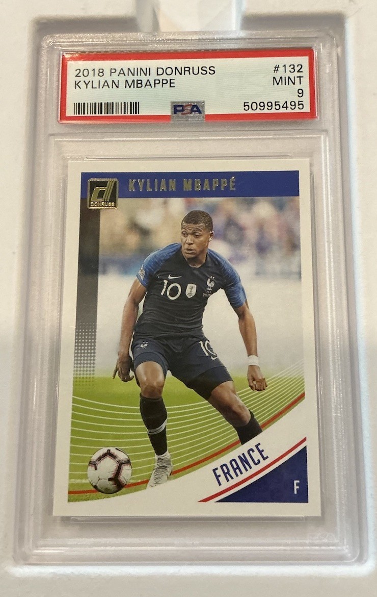 Panini Donruss 2018-19 Kylian Mbappé #132 PSA 9 Graded Soccer France