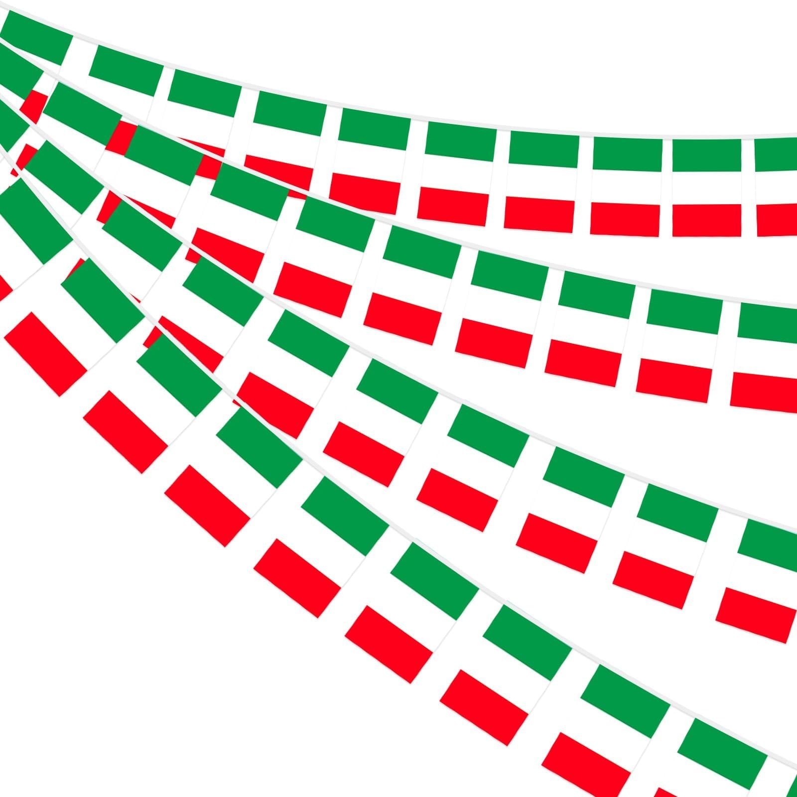 AhfuLife 30 Pcs Italy String Flags for Italian 5.51×8.26 in-30 Pcs,