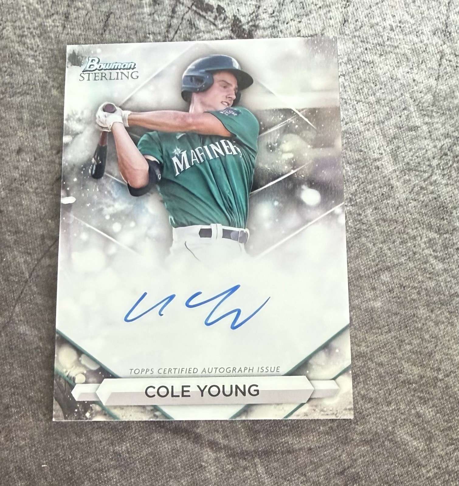 2023 Bowman Sterling Prospect Autographs Cole Young Seattle Mariners