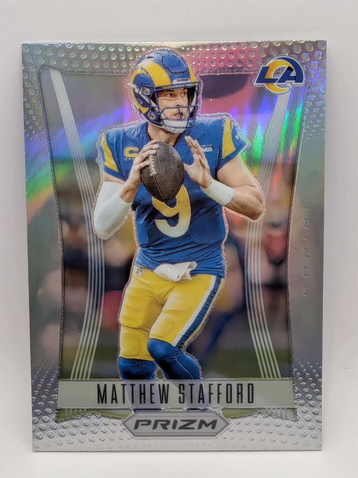 2023 Prizm Matthew Stafford Throwback Silver Holo Refractor #PF-7 LA Rams MVP QB