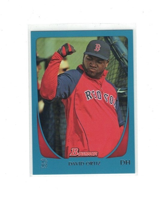 David Ortiz 2011 Bowman Blue Jersey Match 1/1 SN 34/500