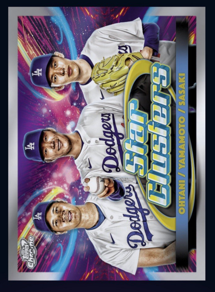 2025 TOPPS Cosmic Chrome Star Clusters- OHTANI/YAMAMOTO/SASAKI (Bunt DigitalCard