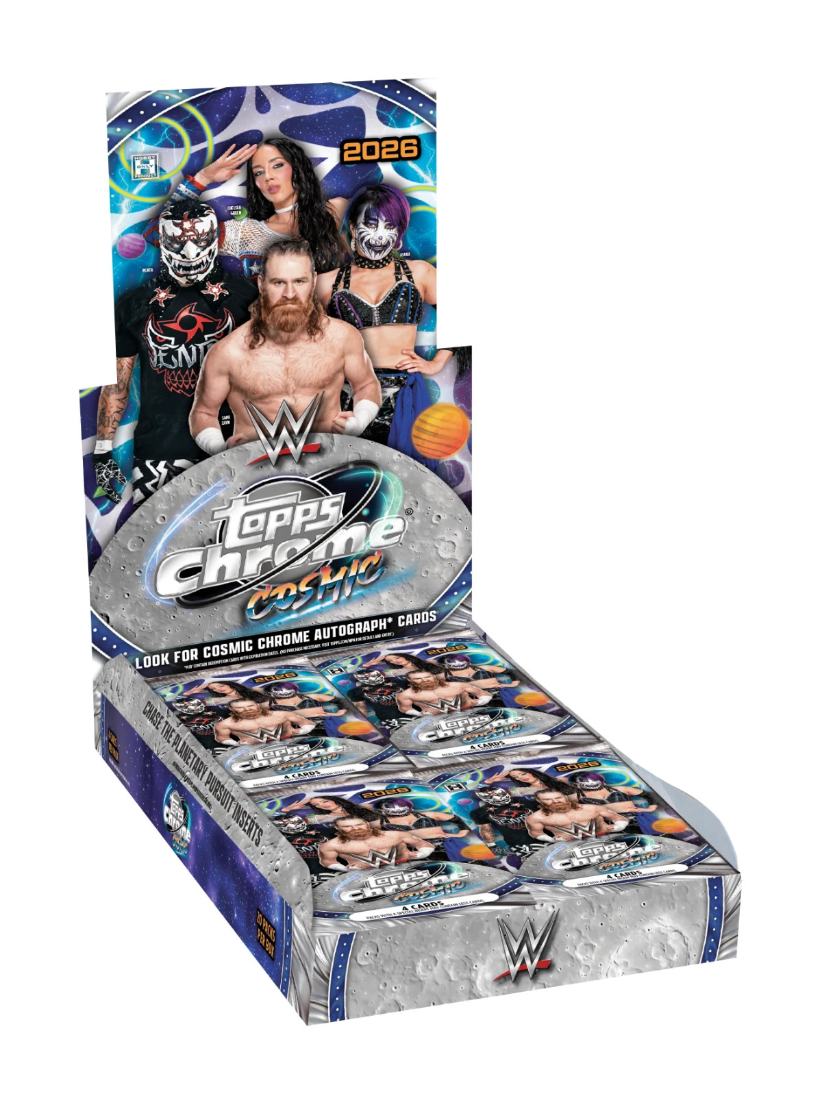 2026 Topps Cosmic Chrome WWE – BASE CARDS – Card #s 1-200 – Pick your Wrestler