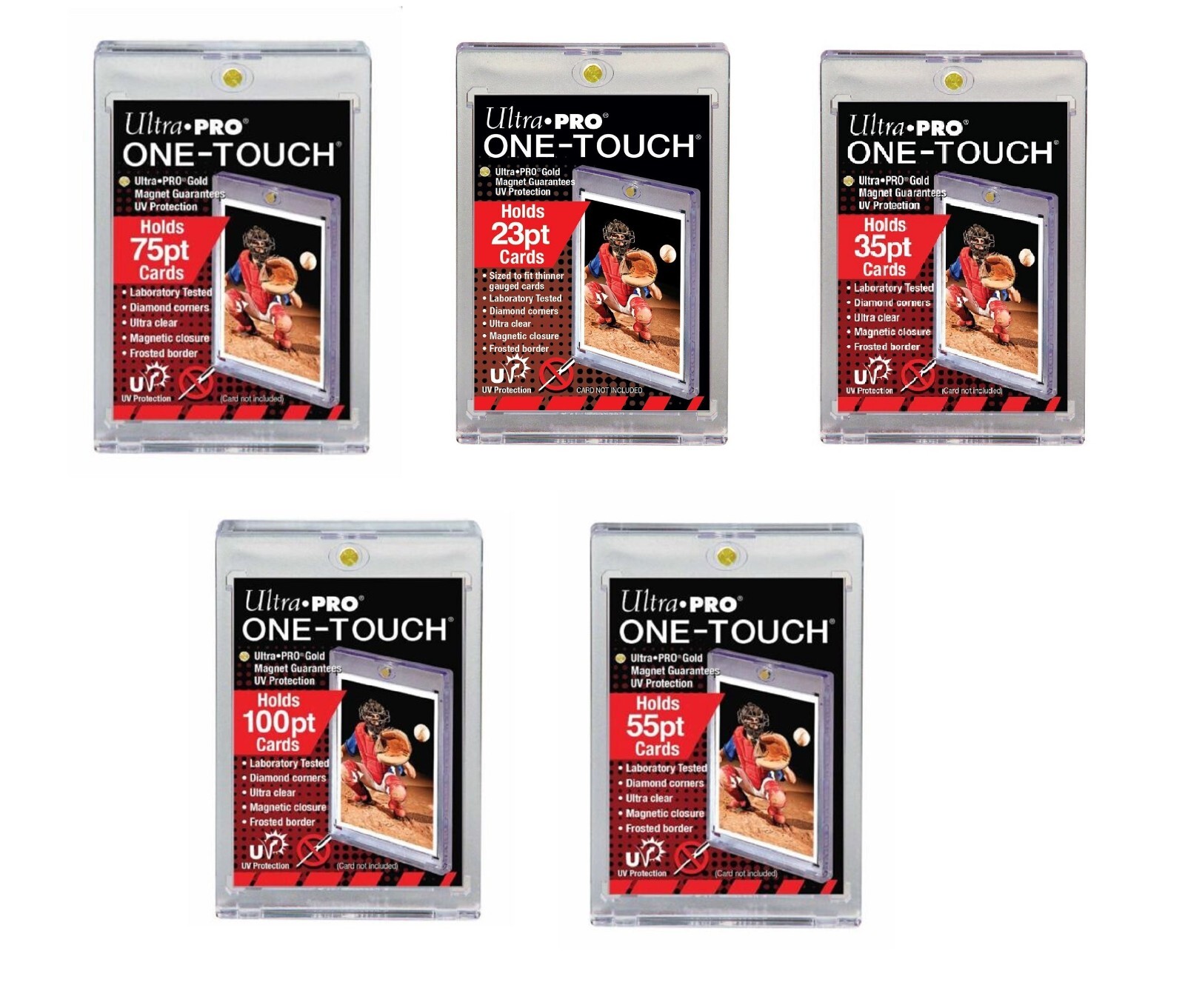 Ultra Pro Standard or Thick UV One Touch Card Holders 23pt 55pt 35pt 75pt 100pt
