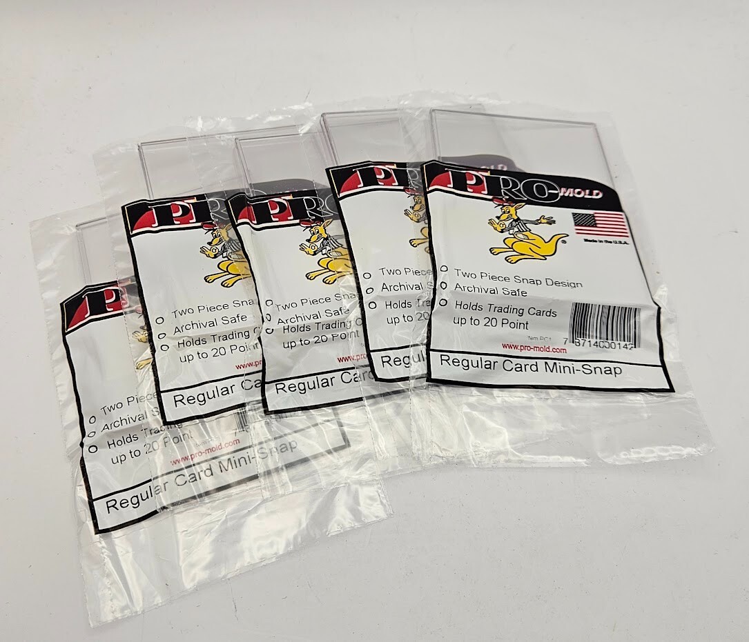 (5) Pro-Mold Regular UV Mini Snap Card Holder Original PC1 Fits Storage Boxes