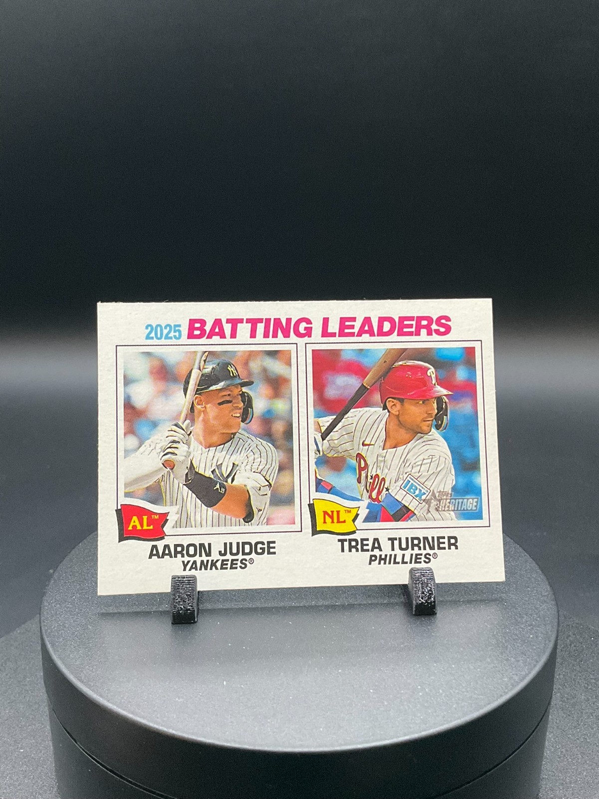 2026 Topps Heritage #1 Aaron Judge/Trea Turner New York Yankees/Philadelphia Phi