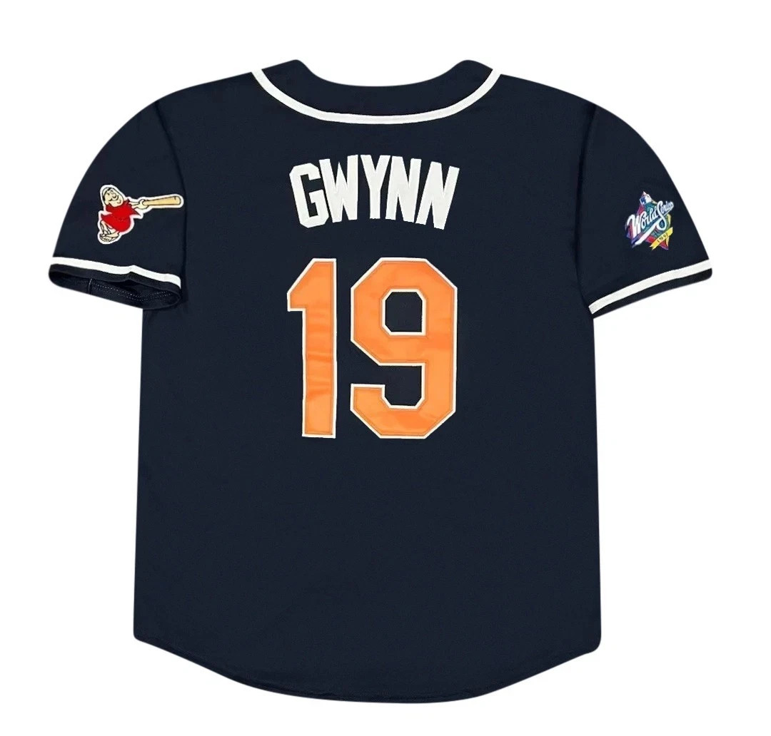 Tony Gwynn San Diego Padres 1998 World Series Alt Navy Blue Jersey Men’s (L-XL)