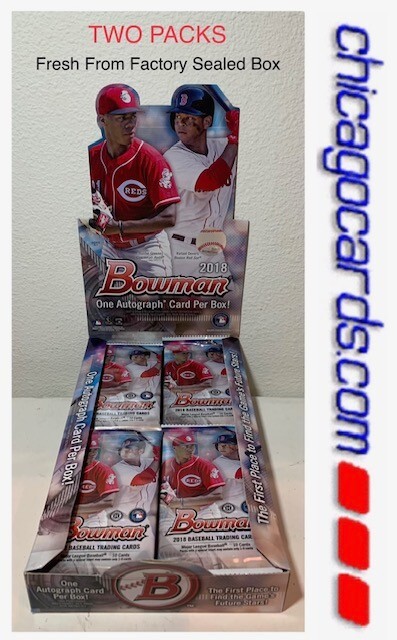 2x 2018 Bowman Baseball HOBBY Pack Look4 Shohei Ohtani Acuna Gold Juan Soto AUTO