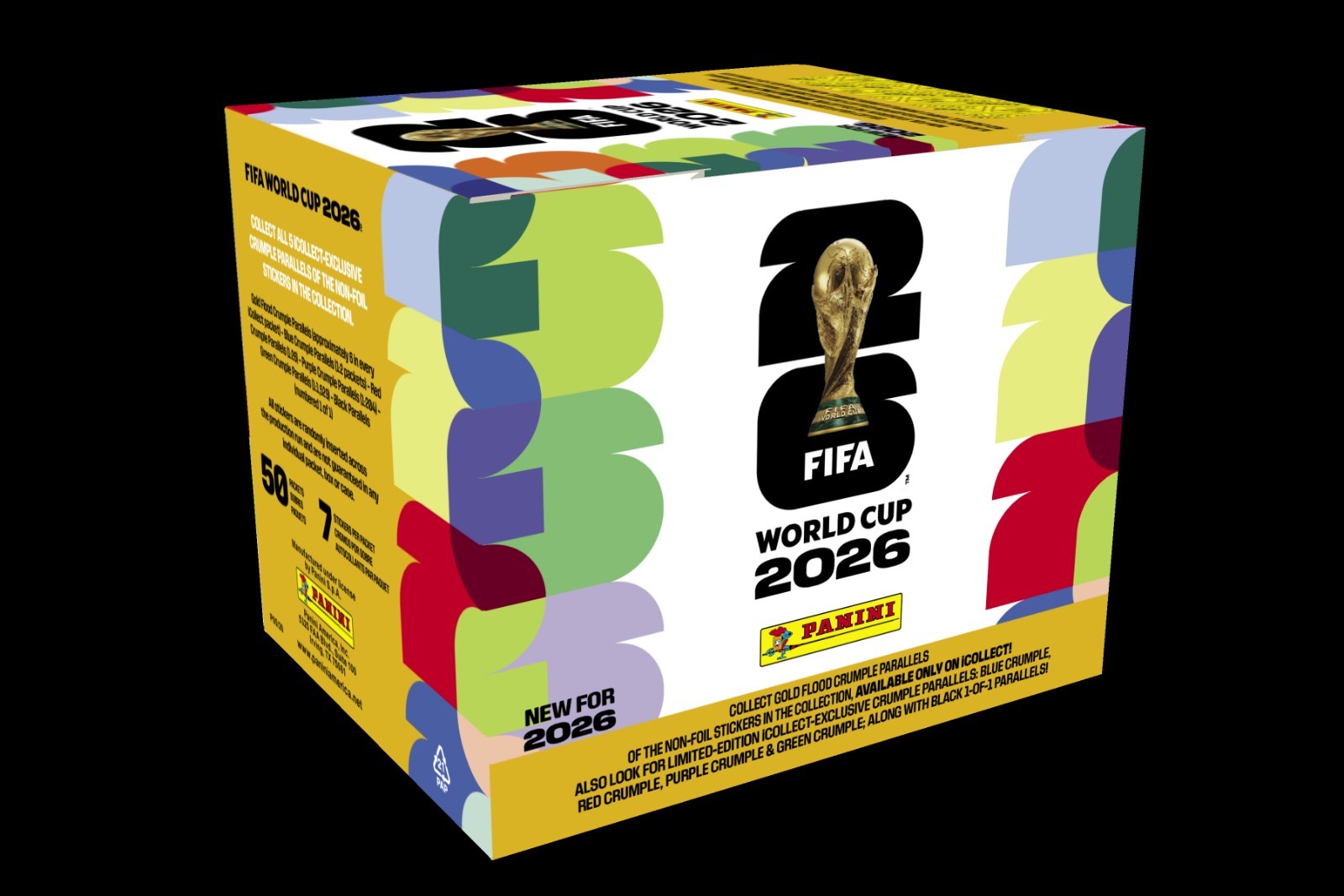 2026 Panini FIFA World Cup Sticker Box Gold Online Exclusive Sealed Gold Crumple