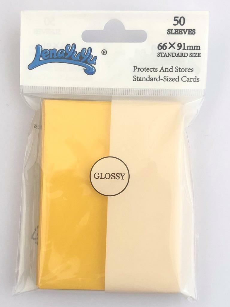 100 Glossy Yellow Lenayuyu Protector CCG MTG Pokemon Gaming Card Sleeves 66x91mm