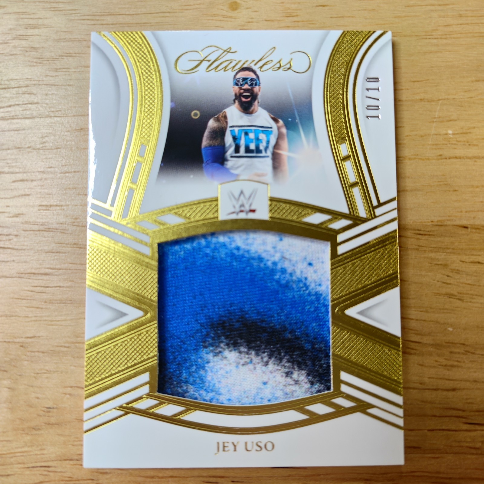 Jey Uso 2024 Panini Flawless JM-JUS Patch Card # 10/10 YEET! WWE RAW