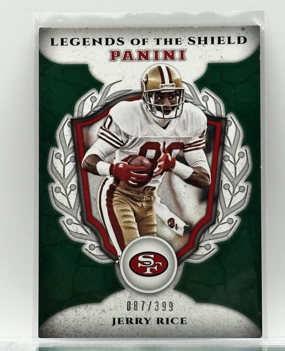 Panini 2017 Football Legends of the Shield Jerry Rice 49ers #LS-JR Green /399