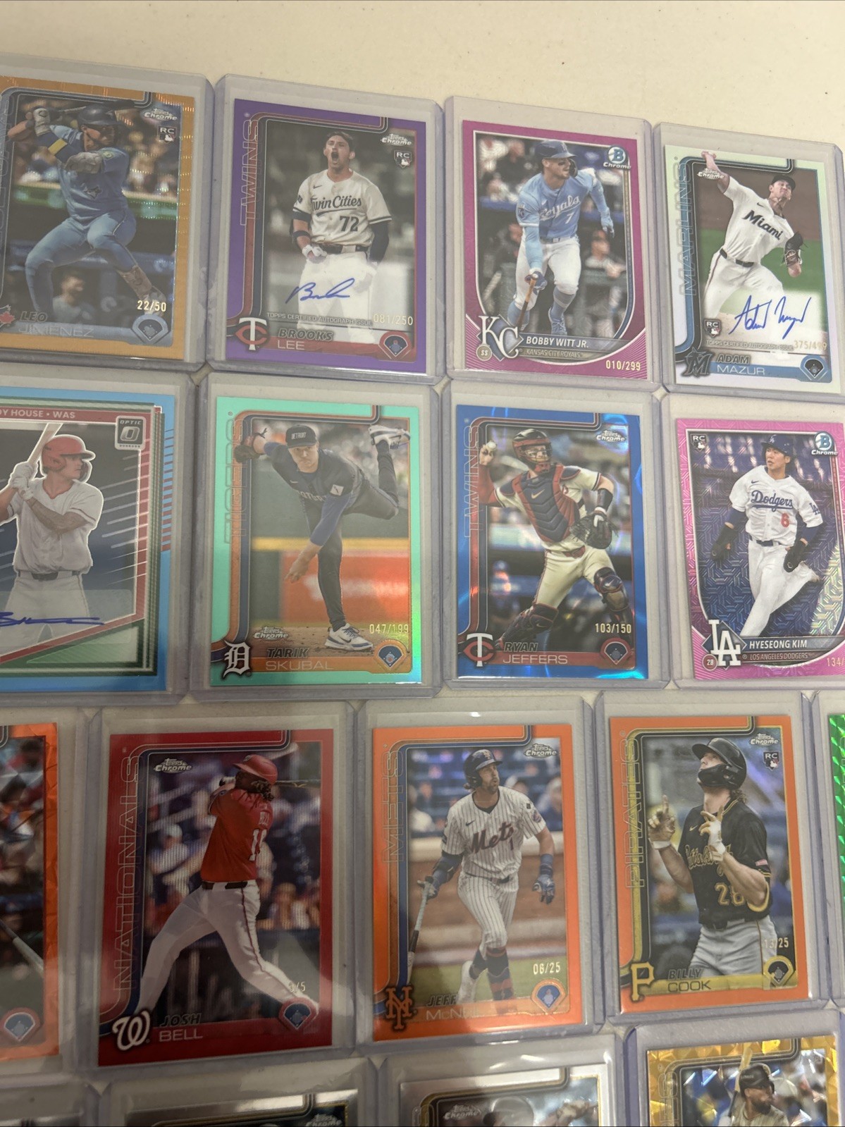 2025 Topps Chrome Baseball Cards Autos Numbered /5 /25 /50 /99