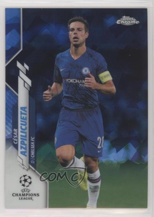 2019-20 Topps Chrome UEFA Champions League Sapphire Cesar Azpilicueta César 00gy