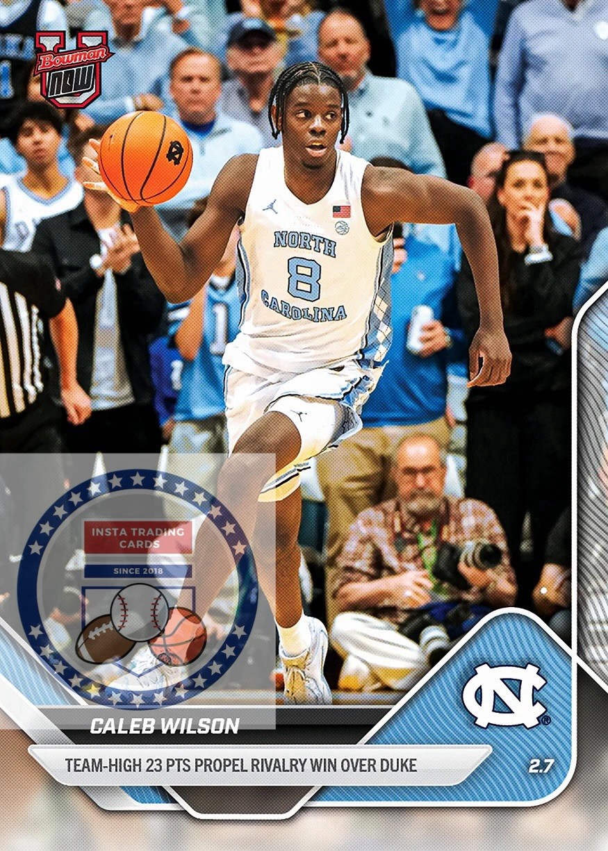 *PRE SALE* Caleb Wilson – 2025-26 Bowman U NOW® Basketball – Card 70