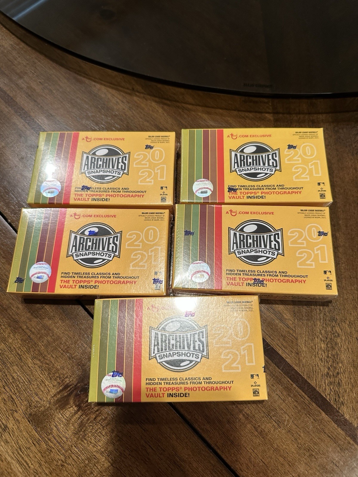 2021 Topps Archives Snapshots Baseball 5 Box Lot /Factory Sealed / Free Shipping