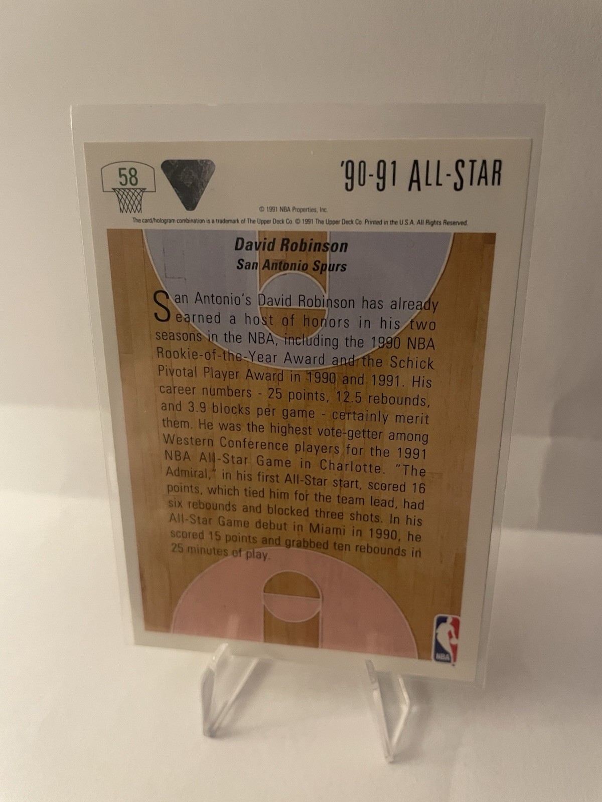 1991-92 Upper Deck – All-Star David Robinson #58