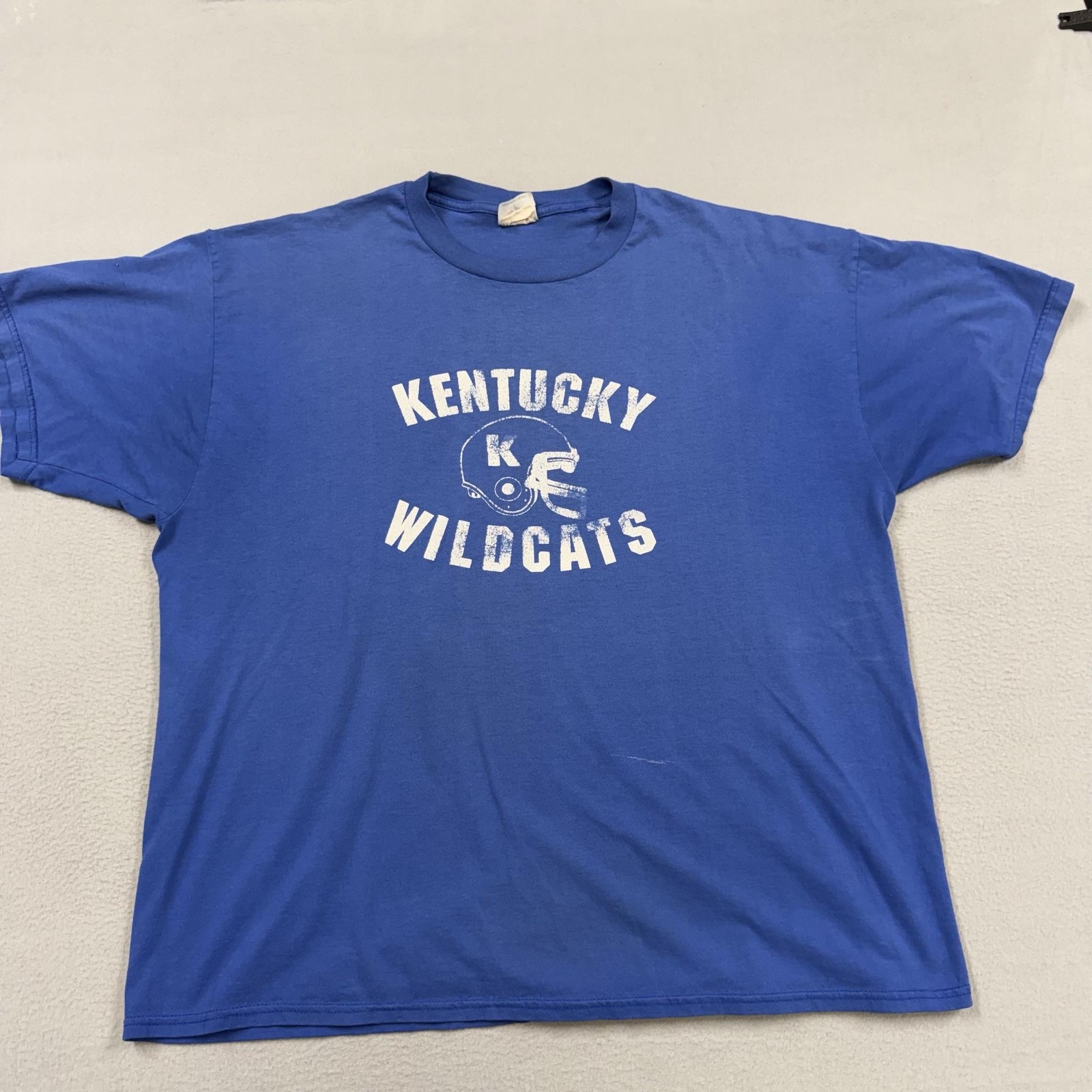 Vintage Kentucky Wildcats Shirt Mens XL Blue NCAA Football Jerzees Helmet 90s