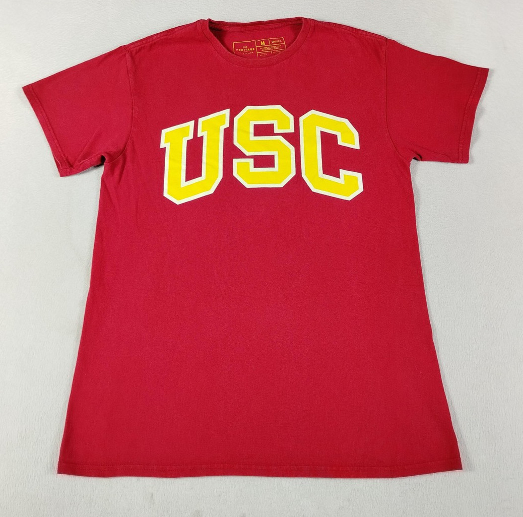 USC Trojans Shirt Unisex Medium Red NCAA Football The Heritage Collection Tee
