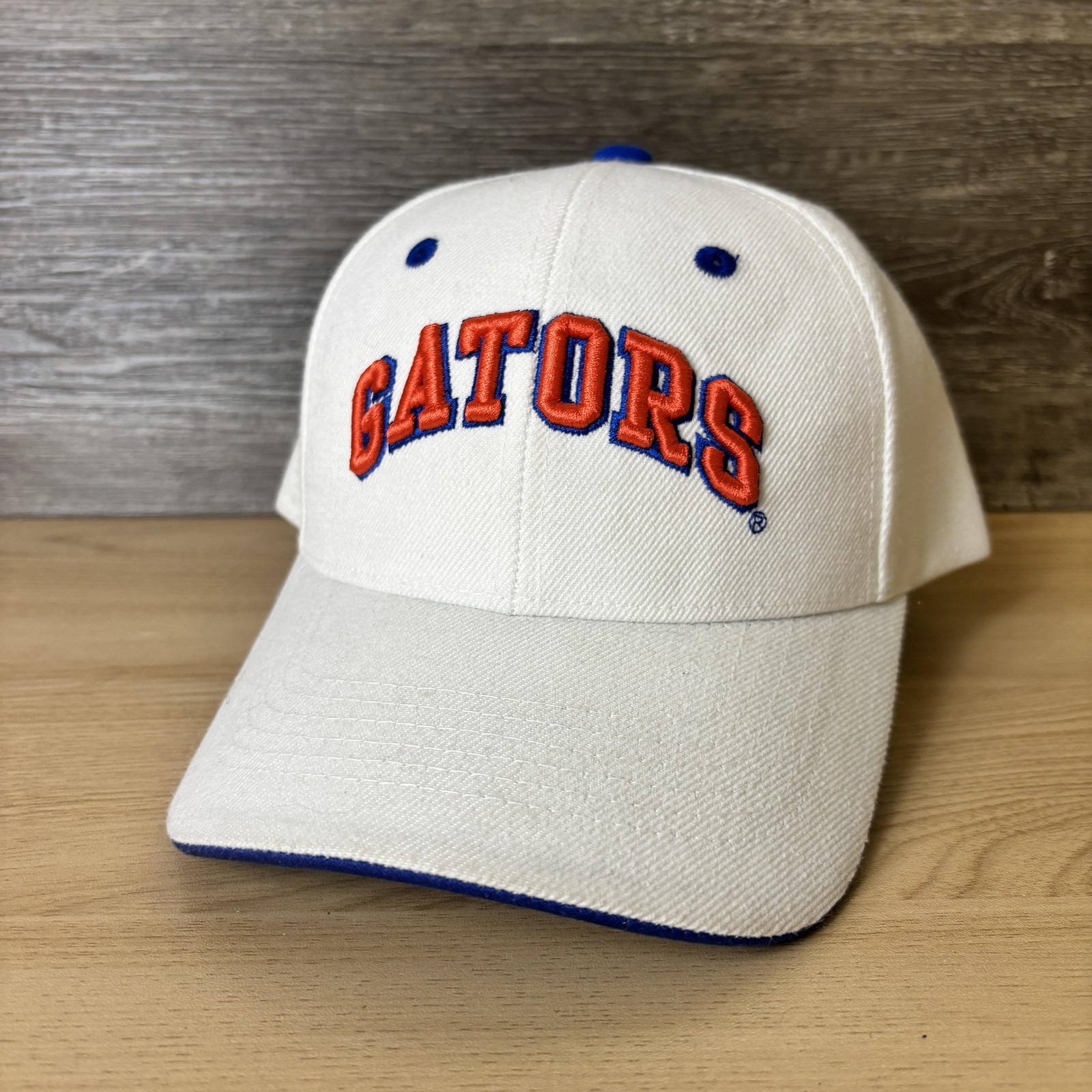Florida Gators Hat Cap Strap Back White Blue NCAA College Football Mens