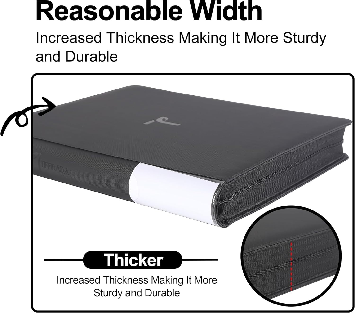 Grinowl 16 Pocket Toploader Binder, Holds 640 Top Loaders Large Toploader Card..